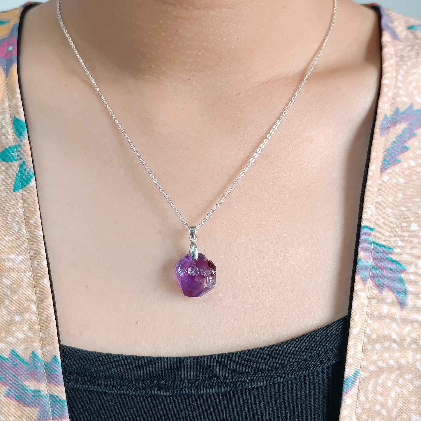Raw Amethyst Necklace