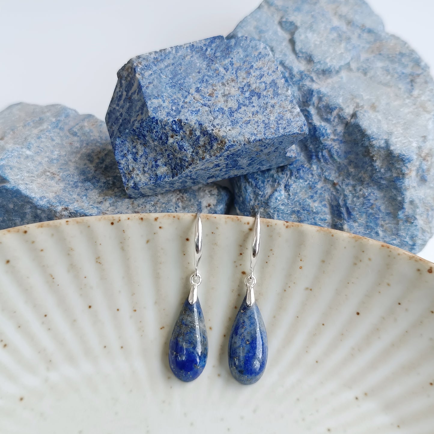 Lapis Lazuli Drop Earrings (Slim)