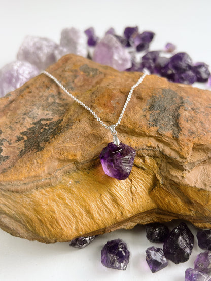 Raw Amethyst Necklace