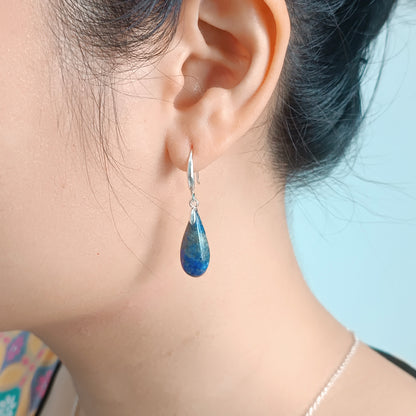 Lapis Lazuli Drop Earrings (Slim)