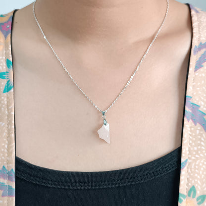 Raw Rose Quartz Necklace